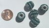5 11mm Dark Teal Clay Ladaki with Silver
